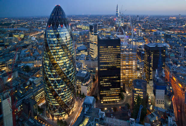 City of London Skyline at Sunset