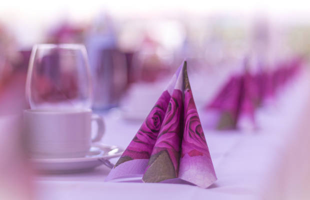 Napkins on a table