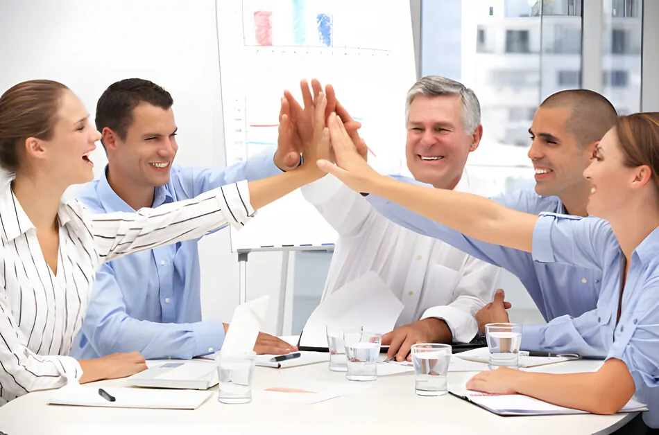Colleagues in business meeting
