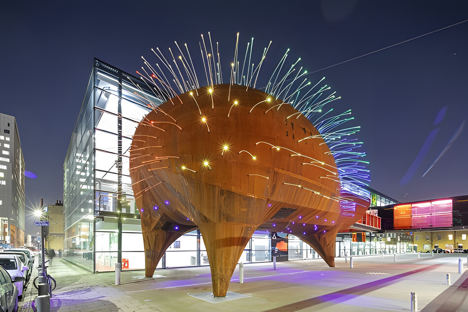 Neuron Pod at Night
