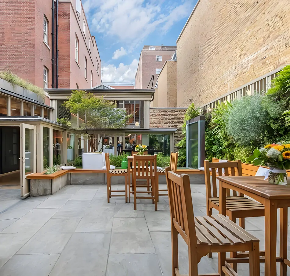 orangery and courtyard