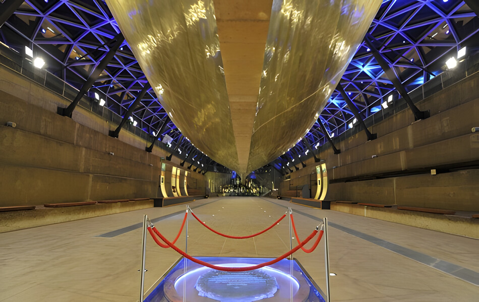 Cutty Sark interior and extrior evening views